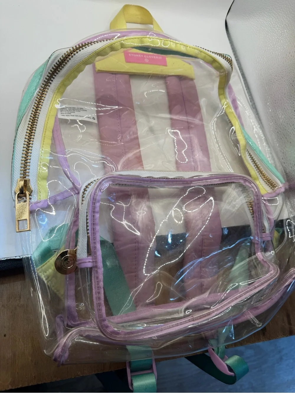 Stoney Clover Lane x Target Clear Mini Backpack Pastel Transparent PVC Bag